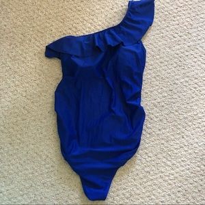 Blue maternity bathing suit